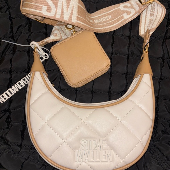 Steve Madden Beige Quilted Women's Bag - Picture 1 of 1